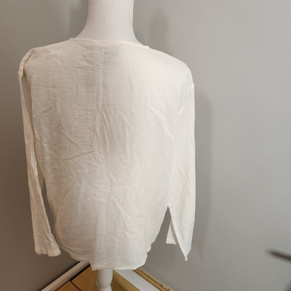 Rak Off-White V-Neck Full Sleeve Top XL - From Thailand - Picture 4 of 10